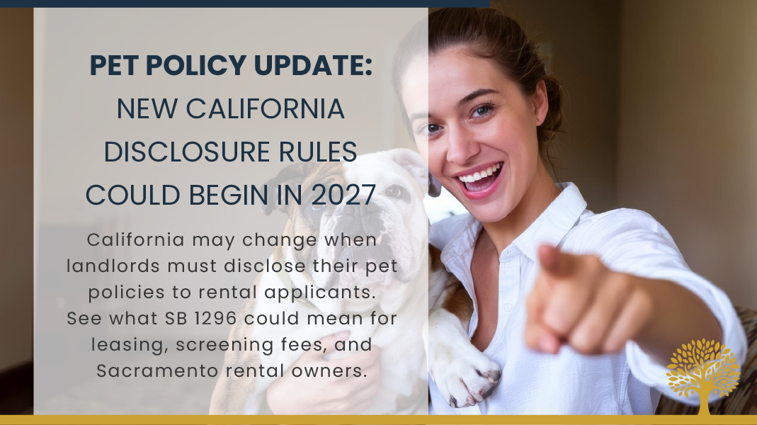 SB 1296: What Sacramento Landlords Should Know About Pet Policies